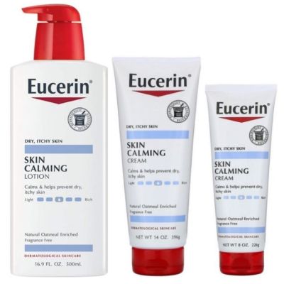 โลชั่นบรรเทาอาการคัน ผิวแห้ง Eucerin Skin Calming Lotion, Fragrance Free 500 ml