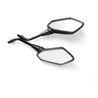 Universal Motorcycle Mirrors Rearview Mirror Side Mirrors Wide Field Matte Black Aluminum 8mm/10mm Mirrors