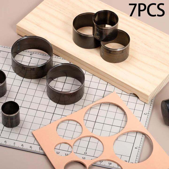 Loviver 7x Leather Cutting Dies Shapes Leather Hole Punch Die Leather