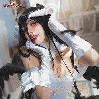 In Stock UWOWO Anime Overlord Albedo Cosplay Costume Halloween Christmas Costume Cos Women White Dress Overlord Albedo Cosplay