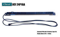 CHEVAL ACI24P16A Standard PDU with IEC60320F C13 24 Outlet 16 Amps, IEC 309 ปลายปลั๊กเป็นหัว 3P สายยาว 4 เมตร (PDU)