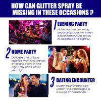 Jaysuing Brightening Glitter Spray Clavicle Hair Halloween Party Nightclub Clothes Film Forming Highlight Powder Spraying