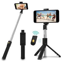 3-in-1 Wireless Bluetooth Selfie Stick for iphone/Android Foldable Handheld Extendable Monopod Shutter Remote Extendable Tripods Selfie Sticks