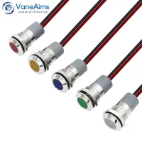 VaneAims Metal Signal Light FXB12F-LED Small Power Indicator Lamp waterproof IP67 12V 24V 220V Red Green，Yellow，White 12MM