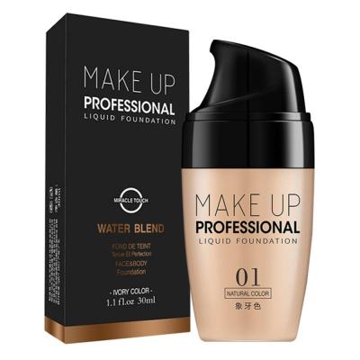 Liquid Foundation Cream Face Concealer Cover Base Cosmetics Natural Oil Control Waterproof Long Lasting Facial Cream Makeup Tool ~