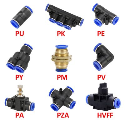 Pneumatic Fitting Pipe Connector Tube Air Quick Fittings Push In Hose Couping 4mm 6mm 8mm 10mm 12mm 14mm PU PY PM Hose Connector Pipe Fittings Accesso