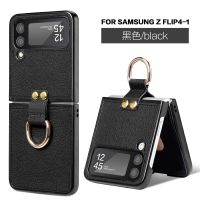 สำหรับ Samsung Z พลิก1 2 3เคสที่มีห่วงหัวเข็มขัดหนัง PU ย้อนยุคเคสโทรศัพท์กันกระแทกสำหรับ Samsung Galaxy Z พลิก4 5