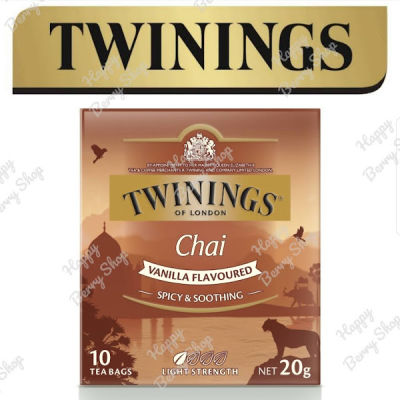 ⭐ Twinings ⭐ CHAI VANILLA Spicy & Soothing ชาทไวนิงส์ ชาชัยวานิลลา 1 กล่องมี 10 ซอง ชาอังกฤษนำเข้าจากต่างประเทศ