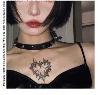 Punk Tattoo Sticker Lasting Waterproof Temporary Tattoos Thorns Heart Tatto Herbal Cute Y2K Festival Carnival Tatoo Cheap Goods