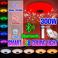 ZZOOI WiFi Smart RGB Ceiling Light 220V Dimmable RGB Led Ceiling Lamp APP Bluetooth Music Remote Control Bulb Home Lighting IR Control