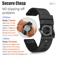 Zenia 26MM 22MM Da PU Phát hành nhanh Dây đeo đồng hồ vừa vặn dễ dàng cho thumbnail