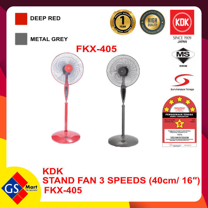 KDK KX405 Stand Fan 3 Speeds (40cm/ 16″) Lazada