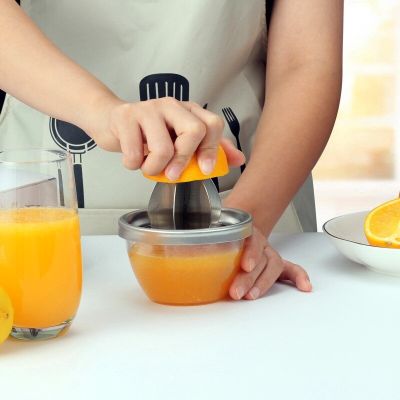 （HOT NEW）แบบพกพา LemonManual เครื่องคั้นน้ำผลไม้304อุปกรณ์ครัวเครื่องมือ Citrus Raw Hand Pressed Juice Maker