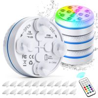 IP68 Waterproof 16 Color Submersible RGB LED Pool Lights Underwater Night Lamp RF Remote Vase Party Wedding Christmas Decoration