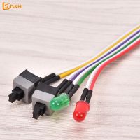 1pc ATX PC Slim PC Compute Motherboard Power Cable On Off Reset With LED Light PC Power Reset Switch Push Button Switch