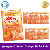 แบ่งขาย10ซอง Emergen-C, 1,000 mg Vitamin C, Super Orange, 10 Packets, 0.32 oz (9.1 g) Each เครื่องดื่มวิตามินซี วิตามินซีผง วิตามินซี วิตามินบี emergen-c vitamin c