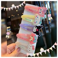 【Creative Dream Works】 Sanrio Melody Cinnamoroll Kuromi Kitty การ์ตูนสาว Kawaii Hairpin น่ารัก Bangs ตกแต่งผม Duckbill คลิปวันหยุดของขวัญ