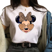 Kawaii ดิสนีย์การ์ตูน Mickey T เสื้อเสื้อผ้าผู้หญิง Minnie พิมพ์เสื้อยืดแฟชั่นสำหรับผู้หญิงหลวม T เสื้อ Streetwear เสื้อผ้าเด็ก