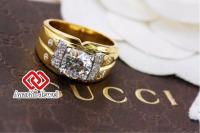 แหวน ประดับเพชร CZ Ring **AJR305G-KW** แหวนทอง แหวนเพชร แหวนชาย **จัดส่ง ฟรี!! + ชำระปลายทาง**