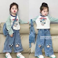 CUTE BABY?พร้อมส่ง?เสื้อเเขนยาวเด็ก กางเกงยีนส์เด็ก ชุดสำหรับเด็ก(932)