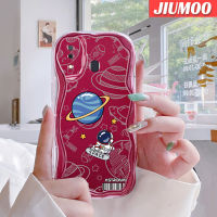 JIUMOO เคส A32 A31 A20ปลอกสำหรับ Samsung กาแล็คซี่เคส M10s ลายนักบินอวกาศเคสเนื้อครีมนิ่มกันกระแทกฝาครอบป้องกันเจลเลนส์กล้องถ่ายรูปป้องกันการตกหล่น