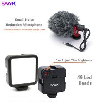 SANYK Multifunctional Selfie Vlogging Live Set Microphone Led Fill Light Mobile Phone Sports Camera Selfie Stick Video Photography