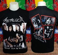 เสื้อวง METALLICA วงร็อค ไม่มีตะเข็บข้าง คอฟิต เสื้อทัวร์ เสื้อวินเทจ เสื้อยืด วงร็อคต่างประเทศ