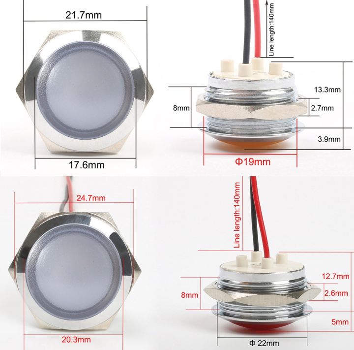 3v-6v-12v-24v-12mm-16mm-19mm-22mm-waterproof-metal-spherical-round-indicator-signal-lamp-light-with-wire-3-led-color-custom