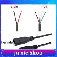 JuXie store 5pcs 2pin 4pin Wire USB 2.0 Type C Male female Plug Extension Welding Type USB-C DIY Repair Cable Charger Connector