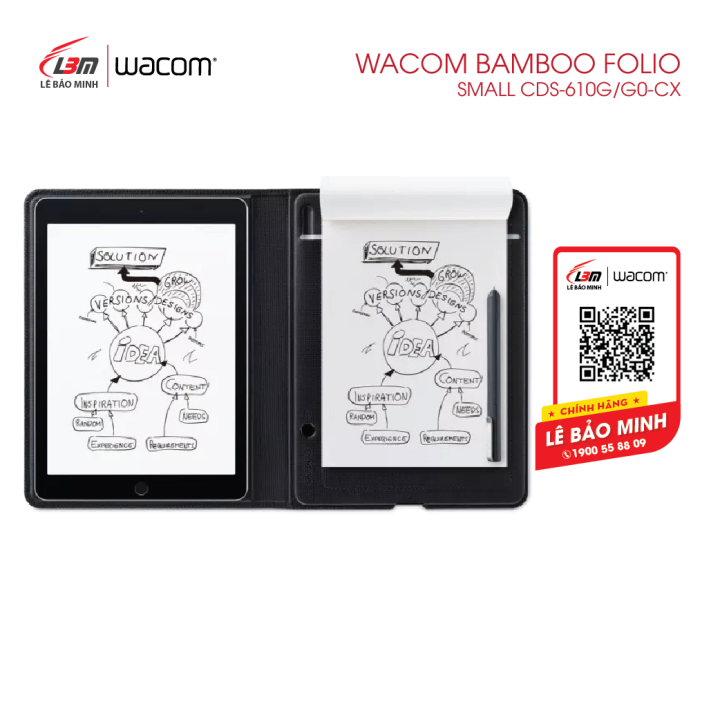 Sổ ghi chú điện tử WACOM BAMBOO FOLIO, SMALL CDS-610G/G0-CX