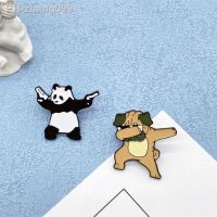 New Cartoon Cute Animal Metal Enamel Brooch Exquisite Design Double Gun Bear Shape Badge Pin Jewelry Clothing Accessories Gift