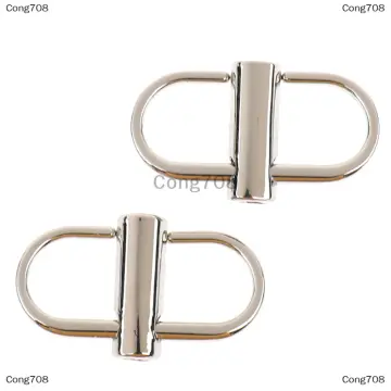2Pcs Adjustable Metal Buckle Clip Handbag Chain Strap Length