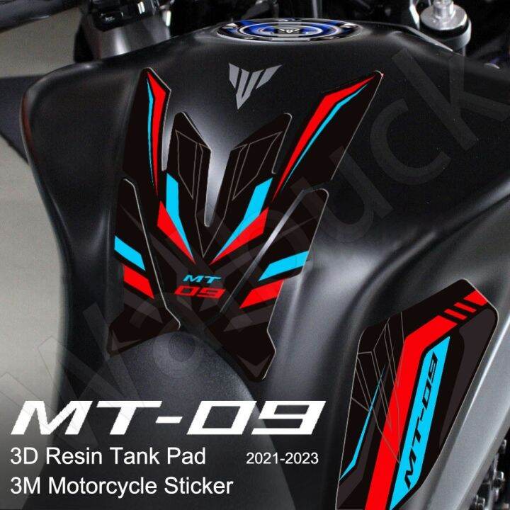 For Yamaha MT09 Mt09 MT09 2021 2022 2023 3D Motorcycle Fuel Tank Pad