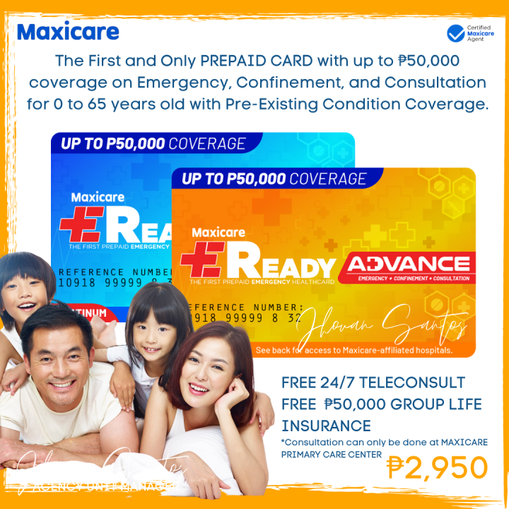 Maxicare EReady Advance Prepaid HMO Emergency Coverage of up to 50,000 Pesos Including ER