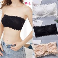 Womens Tube Top Sexy Lace Lingerie Invisible Push Up Bralette Seamless Strapless Bra Lady Underwear Summer Chest Wraps Crop Top