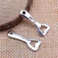 ☇✁ WYSIWYG 10pcs 27x10mm Charms Beer Bottle Opener Ree Shipping Vintage Pendant Antique Sliver Color Fit DIY Retro Jewelry