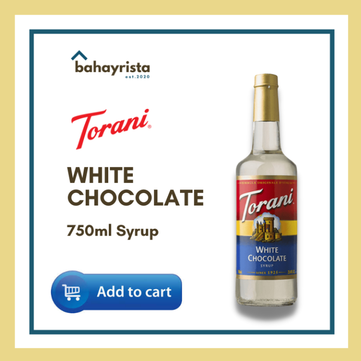 Torani White Chocolate Syrup 750ml Lazada PH