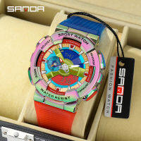 ร้อน, ร้อน★SANDA Creative Waterproof Men Watch Sports Quartz Multi-functionMilitary Men Watch 9004-9