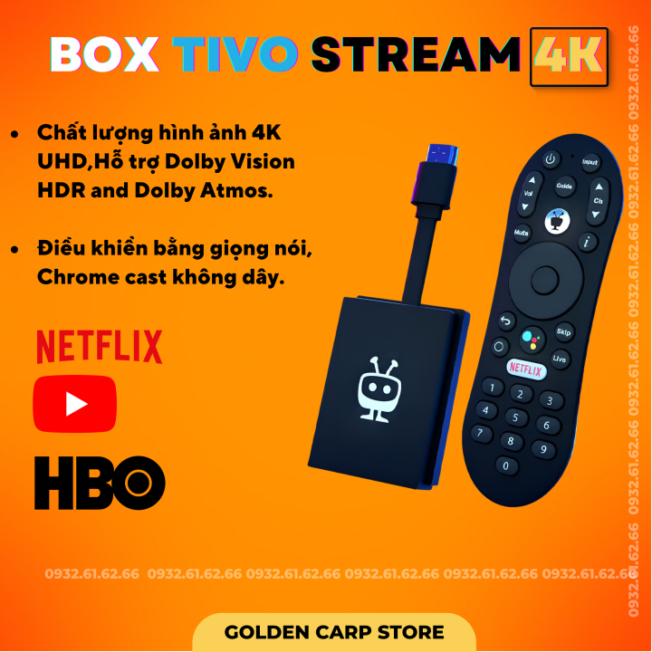 Tivo 4K - Androi Box - Chứng Chỉ Netflix - Tìm Kiếm Giọng Nói 