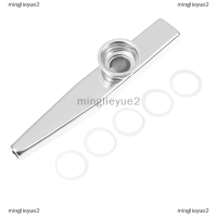 minglieyue2 Kazoo อลูมิเนียมอัลลอยโลหะที่มี5 pcs ขลุ่ยไดอะแฟรมสำหรับเด็กดนตรี-คนรัก