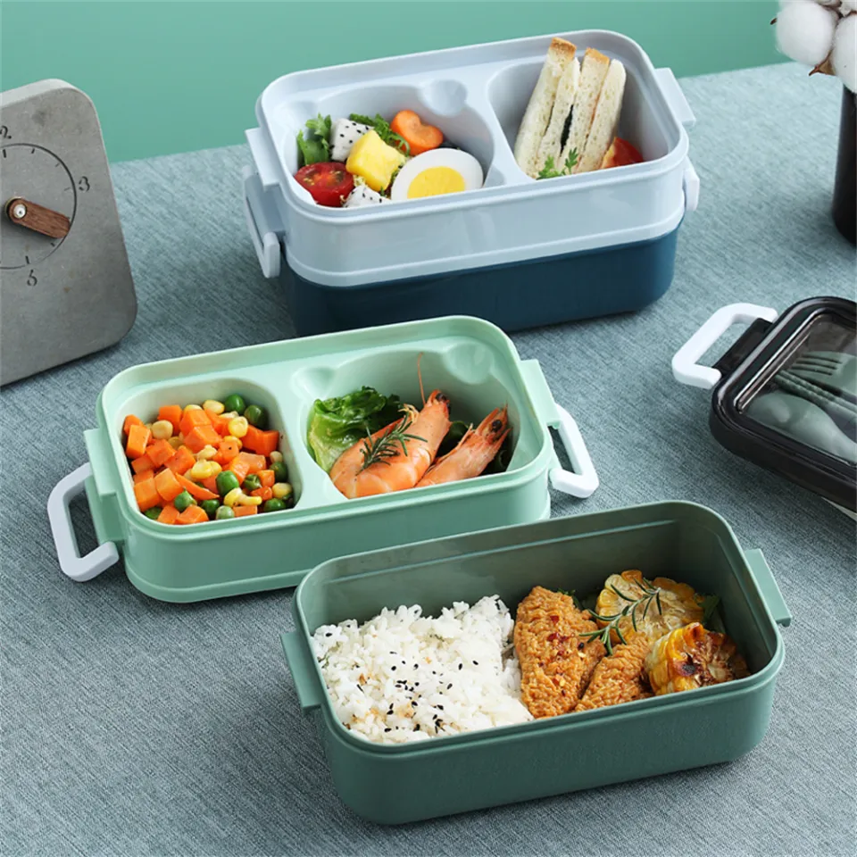 Local shipped】Zskiller Microwave Oven Lunch Box For kids/Adult Partition  Glass Bowl With Cover Refrigerator Fresh-Keeping Box Office Worker Thermal  Insulation Fruit Lunch Box With Cover