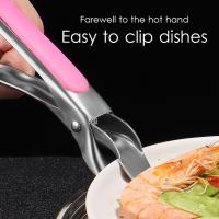 304 Stainless Steel Anti-Scald Gripper Anti-hot Bowl Clip Lifter Holder Gripper For Bowl Plate Dish Pot Kitchen Accessories