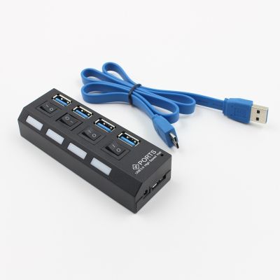 ✽✧ USB 3.0 HUB Multi USB Splitter 4 Port Expander Multiple USB 3 Hab with Power Adapter USB3.0 Hub with Switch For PC