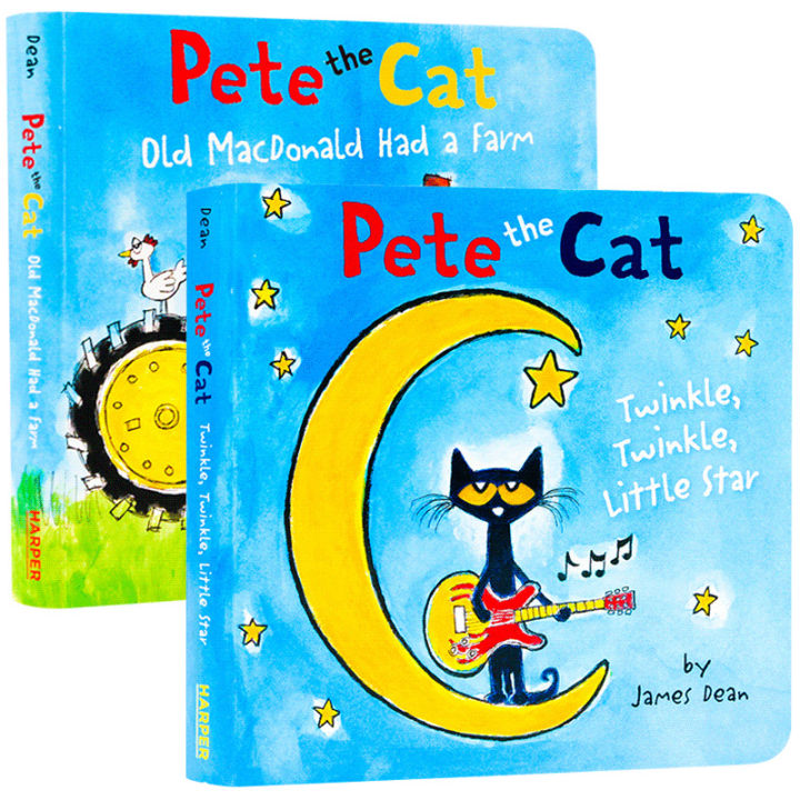 Collins Pitt cat nursery rhyme 2 set childrens English Enlightenment original picture book Pete the cat
