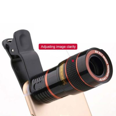 8x Telephoto Telescope Lens Adjustable Focal Length Effects Photography Lens High Magnification Cell Phone Camera Lens