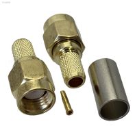 △☒✾  10pcs RP SMA RP SMA male jack crimp RG58 LMR195 RG142 RG400 Cable RF Coaxial connector Wire Terminals