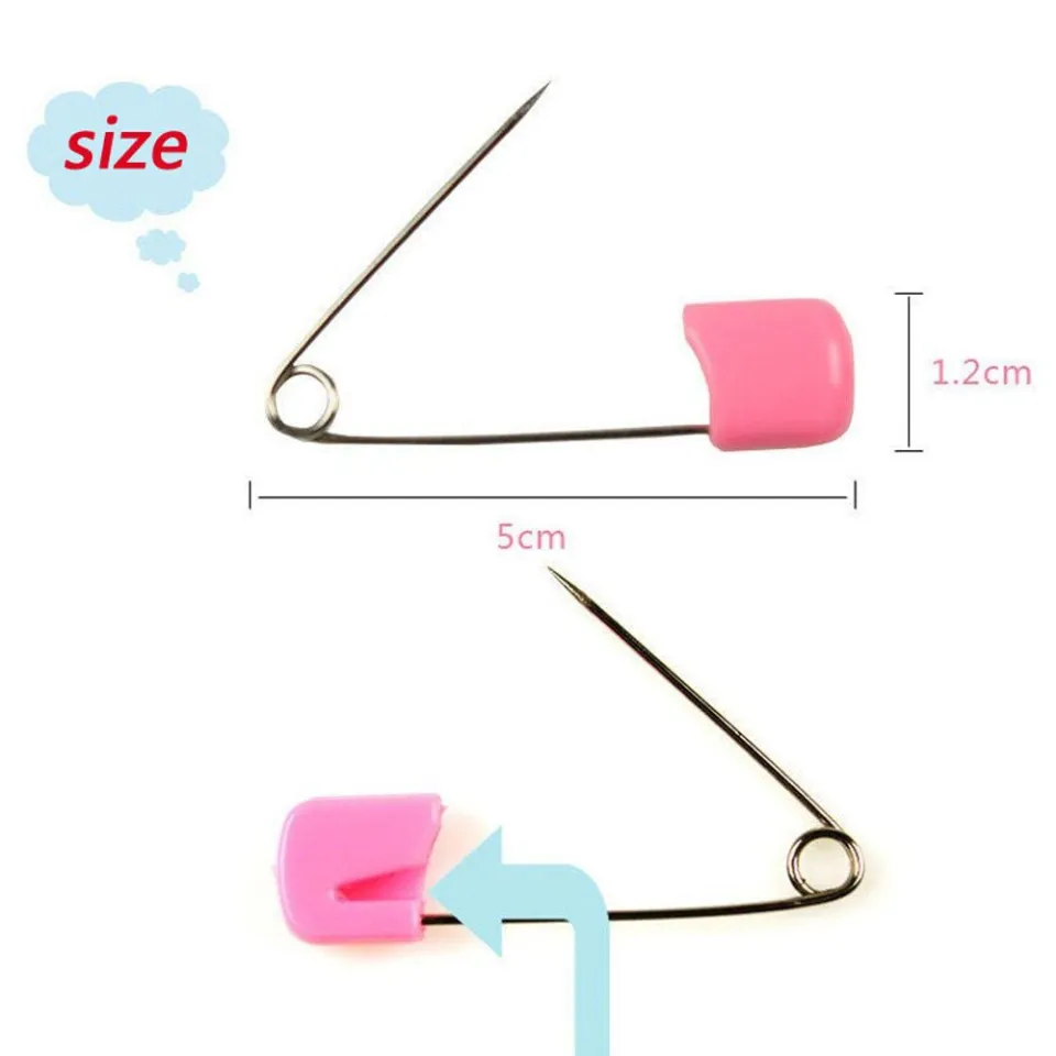 Hot Sale Convenient Plastic Head Pins Safety Pins Craft Pins 50Pcs Locking  Cloth Pins Nappy Pins Baby Diaper Locking Pin Lock Baby Clothes Pins