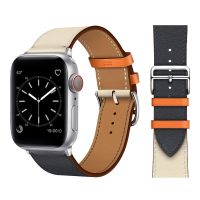 สายหนังสำหรับสายคาด Apple Watch 44มม. 45มม. 49มม. 41มม. 40มม. สายรัดข้อมือ Correa IWatch Series 5 6 SE 7 8สายอัลตร้า