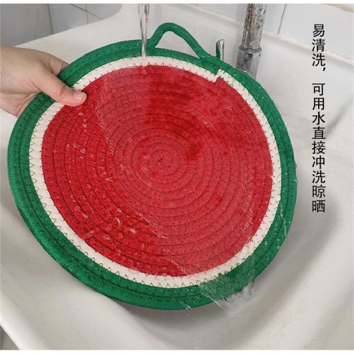 1pc-18cm-household-kitchen-dining-table-fruit-series-round-cotton-rope-woven-placemat-pan-mat-heat-insulation-pad-coaster-pot