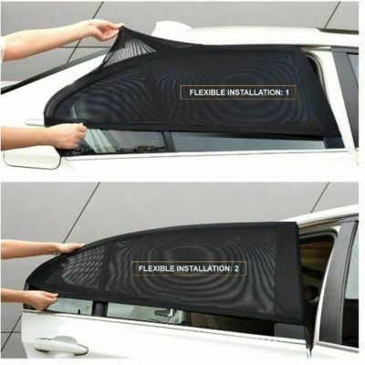 2pcs Car Side Window Sunshade Vehicles Window Shade Cover Sunscreen Mosquito proof Light proof Curtain Car Mesh Window Cover